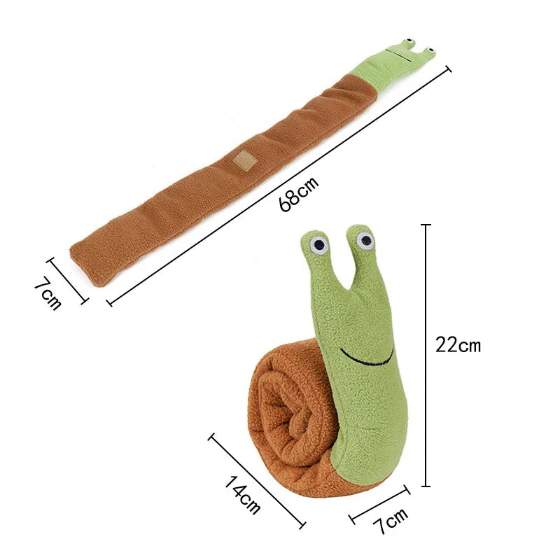 Dog Squeak Toys Pet Sniffing Plush Snails Toys Tibetan Food Puzzle Dog Toys Interactive Cat Dog Puzzle Toy Feeder Wholsale For