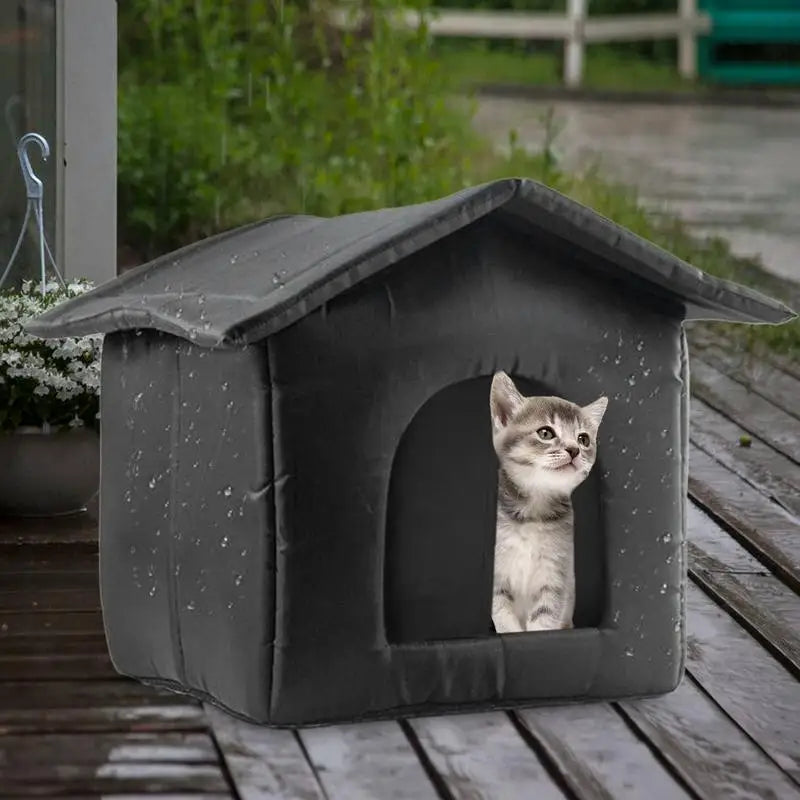 Feral Cat Shelter Dog Warm Kennel Waterproof Semi Enclosed Pet House Thickened Cat Nest Tent Outdoor Pet Winter Supplies