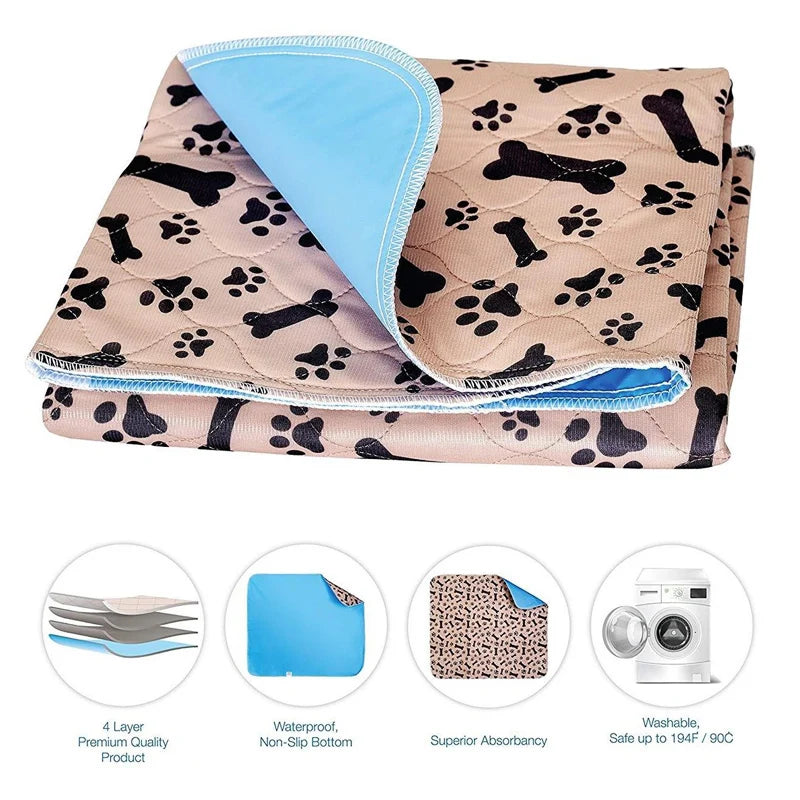 ZK30 Washable Pee Pads for Dogs Large Reusable Puppy Pet Training Floor Mats Absorbent Leakproof Whelping Potty and Crate Use