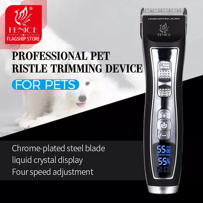 Fenice Electrical Pet Clipper Machine Grooming Kit Rechargeable Pet Cat Dog Hair Trimmer Shaver Set Animals Hair Cutting