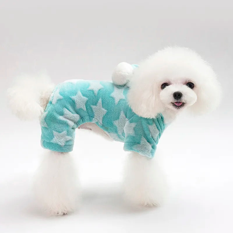 Dog Clothes For Small Dogs Cats Autumn Winter Puppy Pet Cat Coat Jackets Warm Fleece Hooded Chihuahua Yorkie Jumpsuits Clothing