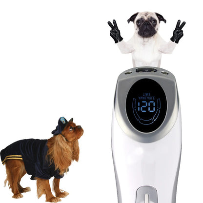 Professional CP9600 Pet Electric Shaver LCD Display Cat Dog Trimmer Grooming Haircut Machine Silver Rechargeable Dog Clipper