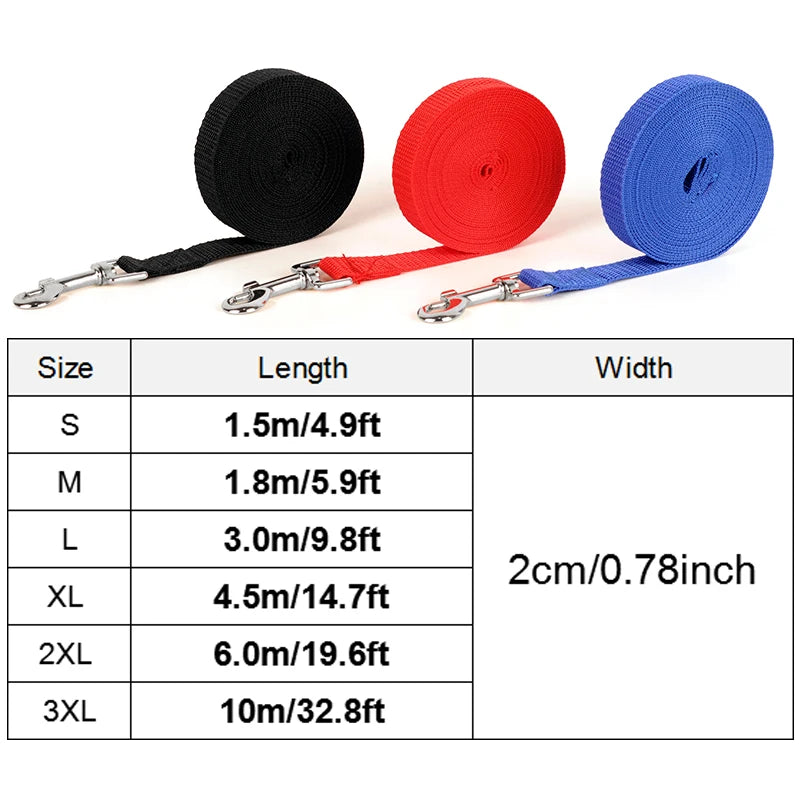 Pet Dog Leash Nylon Leash For Dogs 5Colors 1.5M 1.8M 3M 4.5M 6M Walking Training Leash Cats Dogs Harness Collar Leash Strap Belt