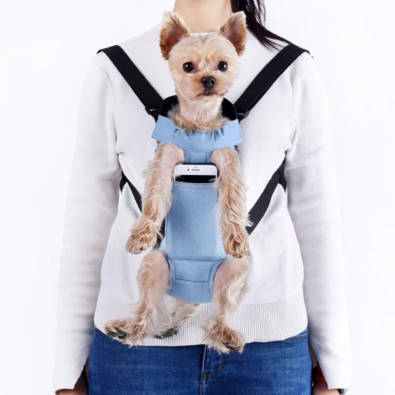 Denim Pet Dog Backpack Outdoor Travel Dog Cat Carrier Bag for Small Dogs Puppy Kedi Carring Bags Pets Products Trasportino Cane