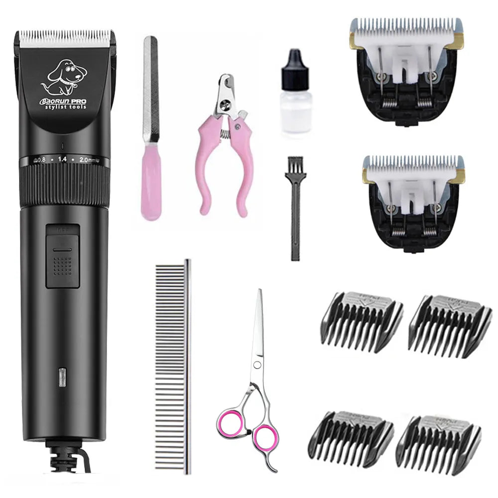 Professional High Power 20W Electric Pet Hair Clipper Cat Dog Hair Trimmer Grooming Machine Dog Hair Shaver 110-240V For Animal