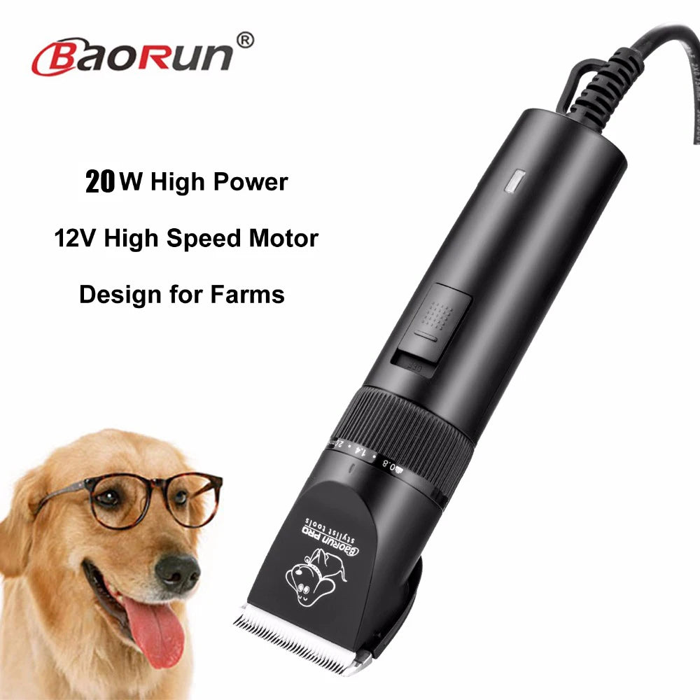 Professional High Power 20W Electric Pet Hair Clipper Cat Dog Hair Trimmer Grooming Machine Dog Hair Shaver 110-240V For Animal