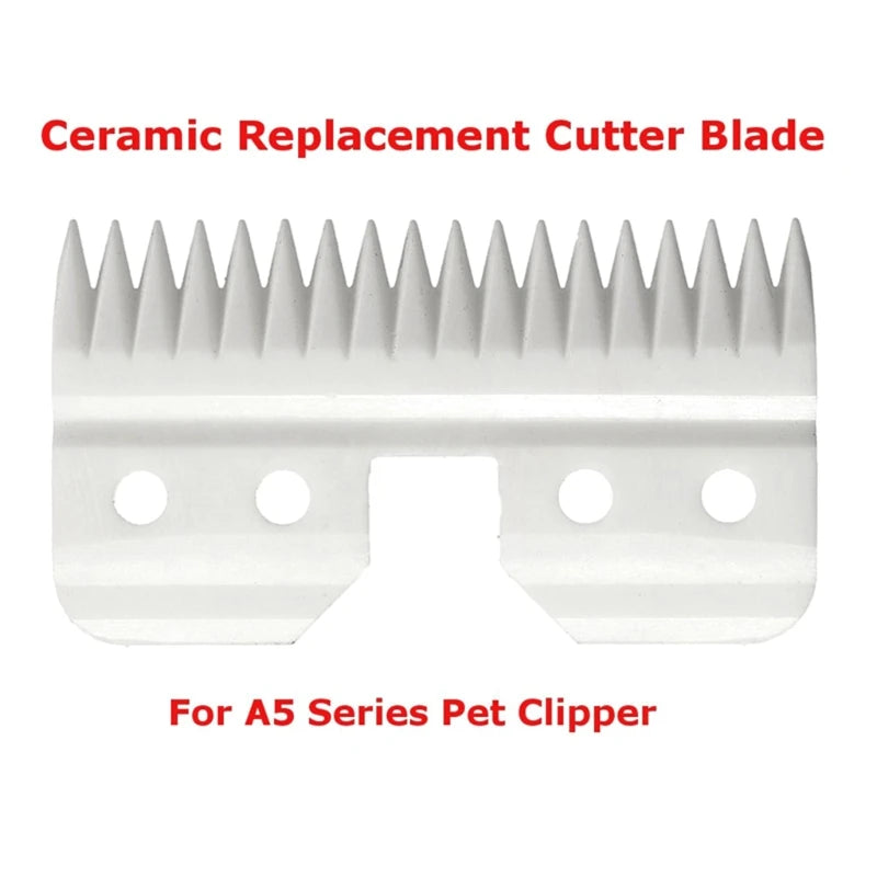 Ceramics Clipper Blades Clippers Replacement Cutters for A5 Pet Grooming Clippers 1.69" Length 0.94" Width 18-Teeth