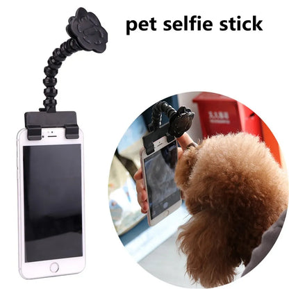 Pet Selfie Stick,Flexible Dog Selfie Stick Cat Photo Interactive Toy Accessories Holder For Cat Dog Bath Captivate Attention