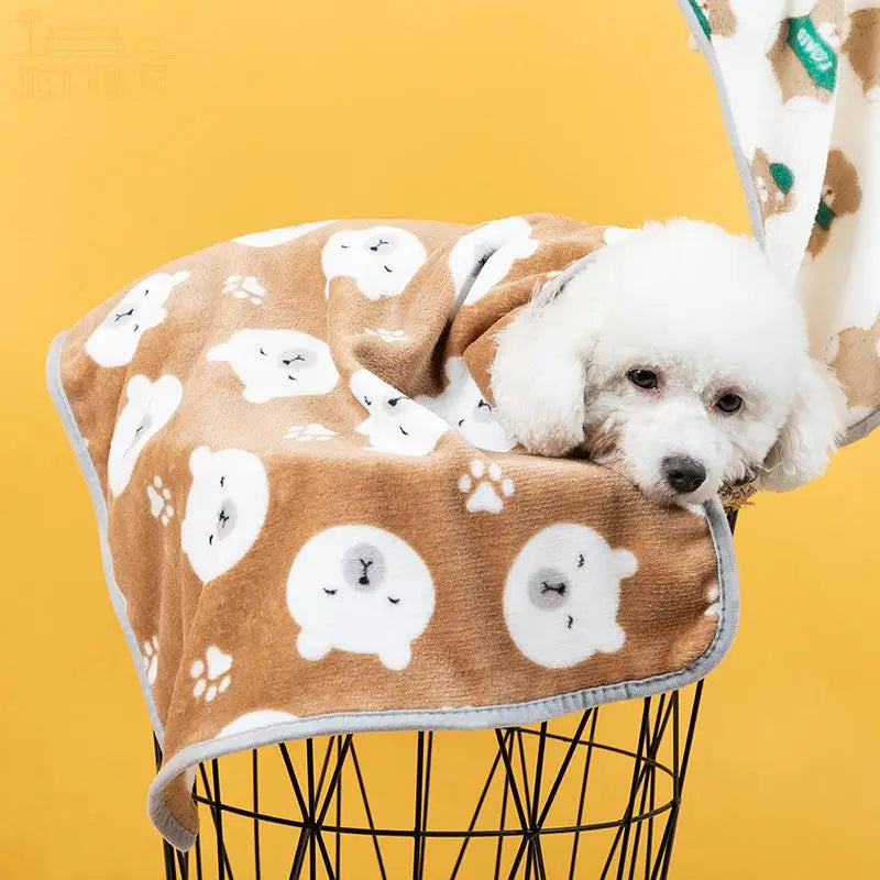 1pc Warm Soft Pet Dog Blanket Mat Plush Thin Pet Sleeping Blanket For Dogs Cats Warm Breathable Cat Cover Blanket Pet Supplies