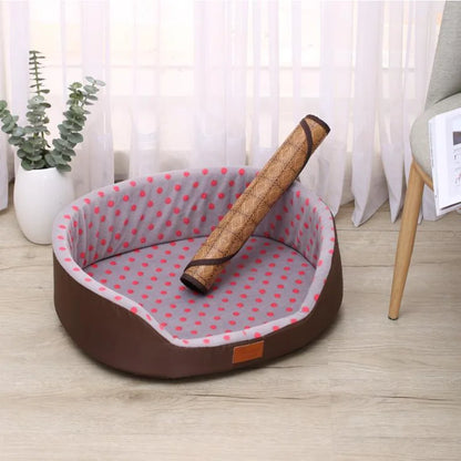 Double Sided Dog Bed Big Size Extra Large Dogs House Sofa Kennel Soft Fleece Pet Dog Cat Warm Bed S-L Pet Accessories Dog Kennel