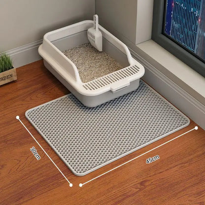 Cat Litter Mat Cat accessories Double-layer  Non-slip big Pet Litter Box Filter MatWear Resistant  Cat Litter Mat  free shipping