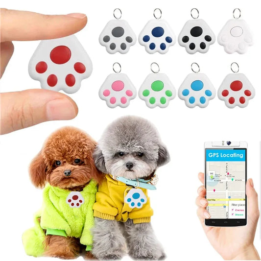 Mini Smart GPS Bluetooth Tracker Anti-Lost Device Dog Paw Shape Pet Kids Bag Wallet Keys Wireless Tracking Smart Finder Locator