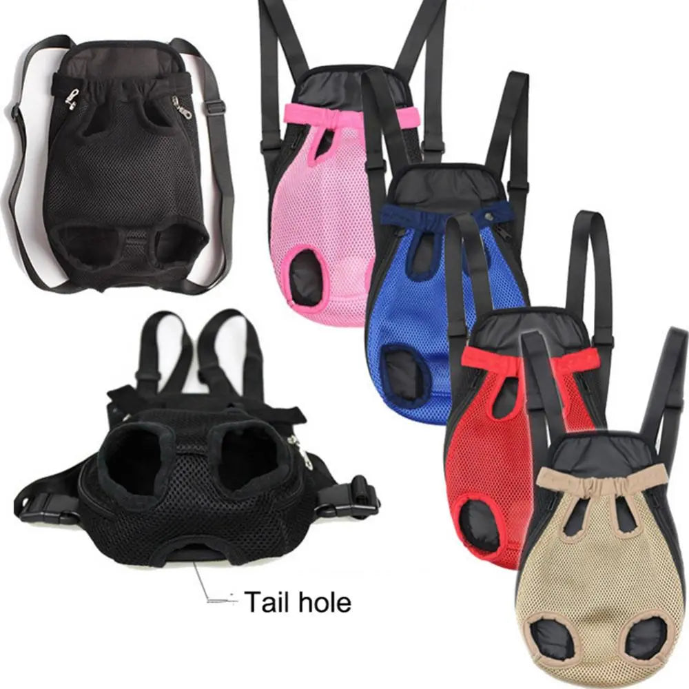 Pet Carrier Backpack Adjustable Front Cat Dog Legs Tail Out Chest Travel Bag Pet Accessories