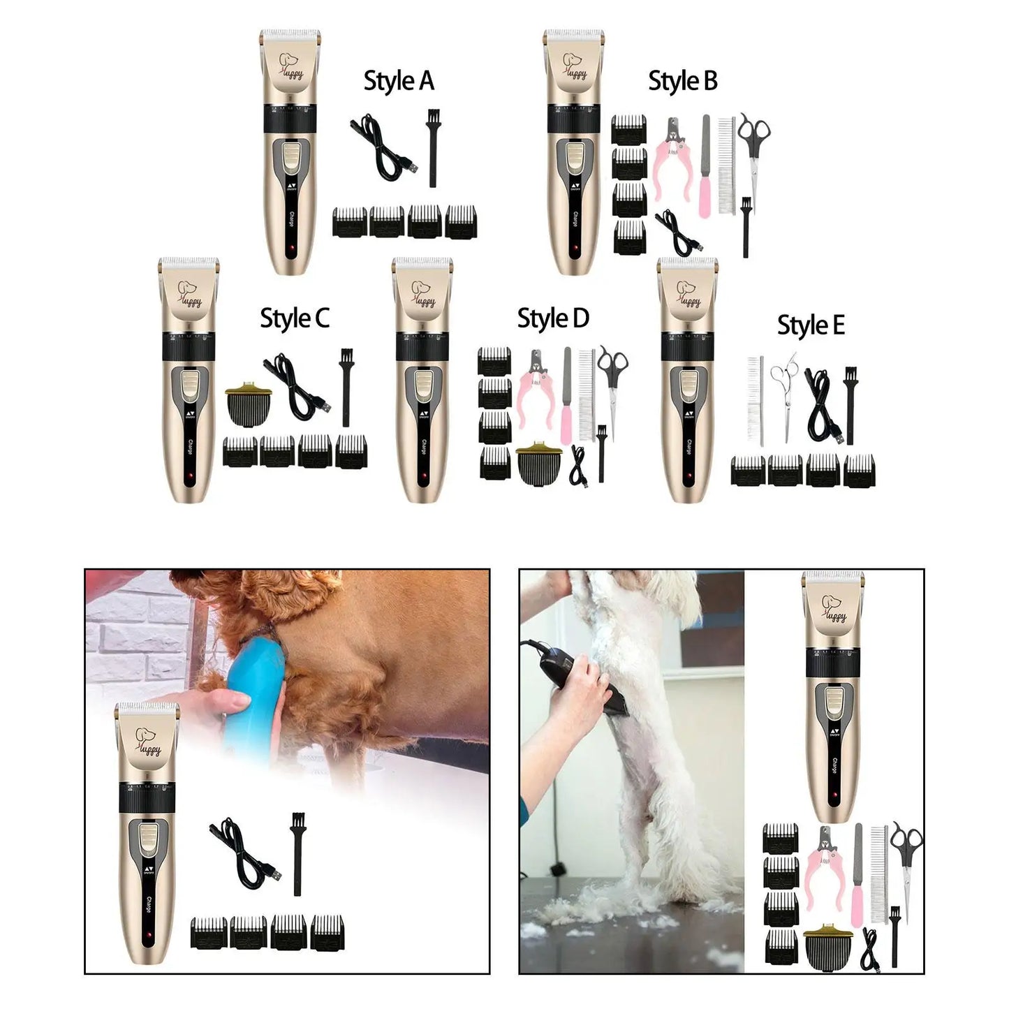 Electric Pet Grooming Kit for Small Medium Large Dogs Cats Pet Hair Trimmer Set Grooming Tool Professional Dog Hair Clippers