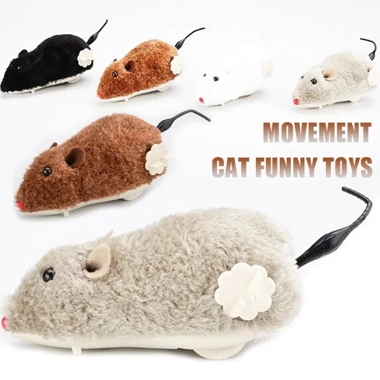 Creative Cat Toy Clockwork Spring Power Plush Mouse Toy Motion Rat Cat Dog Playing Toy Pets Interactive Toys Pet Products