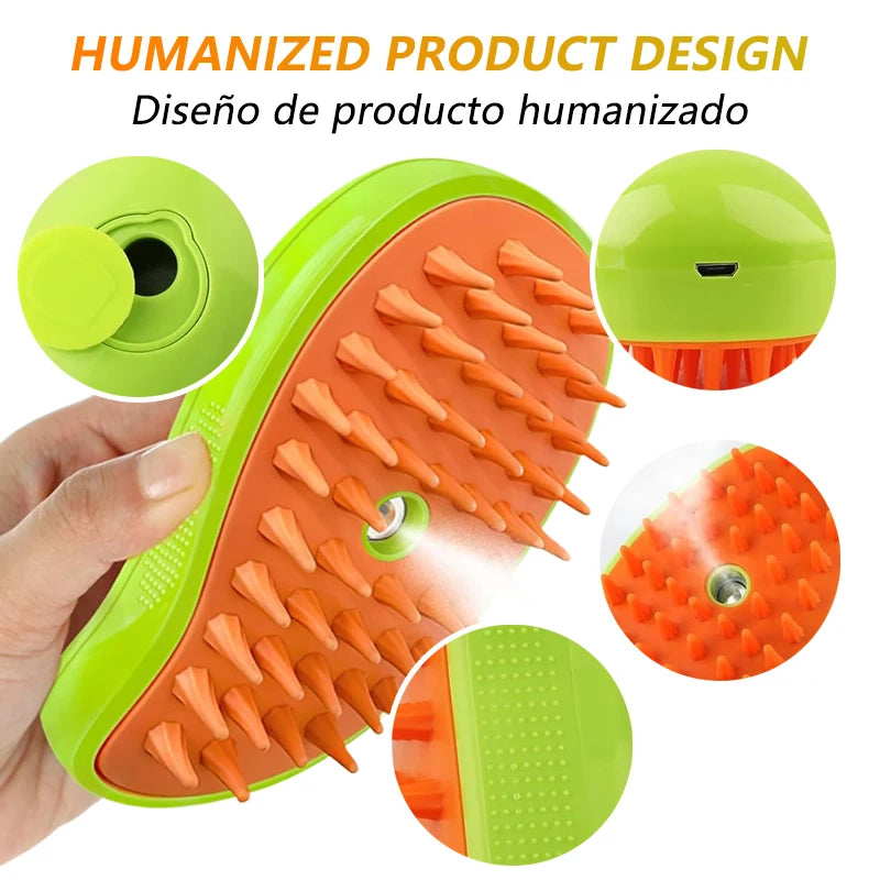 Cat Steamy Brush 3-in-1 Steamy Dog Brush Electric Spray Cat Hair Brushes Pet Grooming Massage Comb Hair Removal Pet Accessories