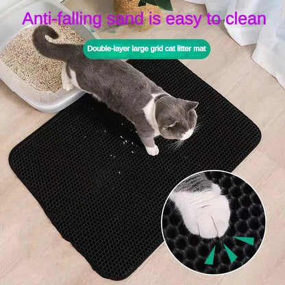 Cat Litter Mat Waterproof Non-slip Double Layer Bed Pet Box Accessory EVA Cats Cushion Carpet Padding Box Cat Sand Pad Supplies