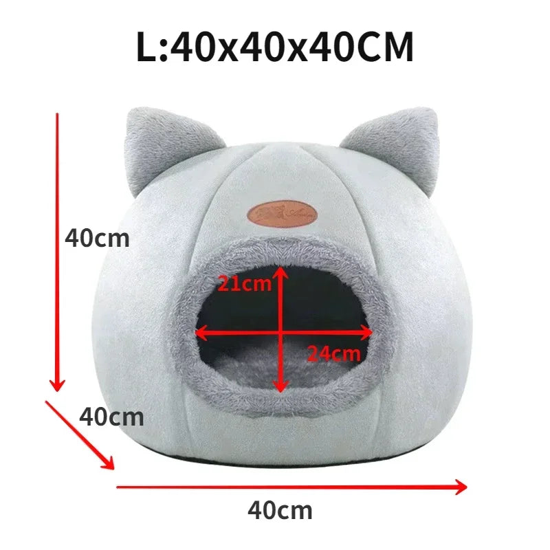 Deep Sleep Comfort in Winter Cat Bed Small Dog House Products Pets Tent Cozy Cave Cat Supplies Cat Beds Pet Products