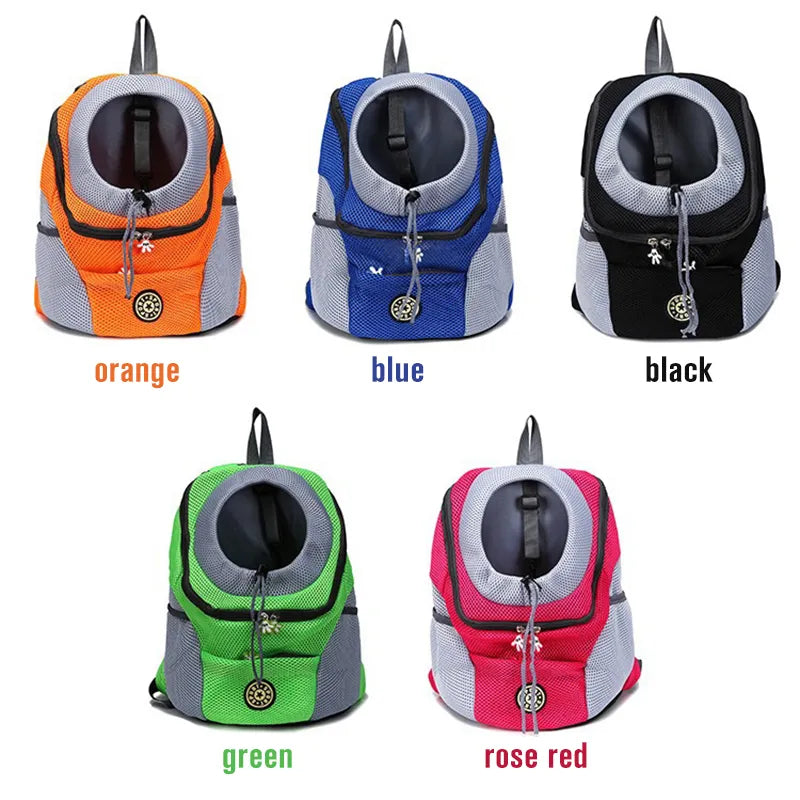 New Dog Pet Backpack Carrier Travel Bag Front Pack Breathable Adjustable with Safety Reflective Strips for Hiking Outdoor Cats