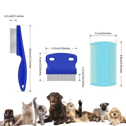 Pet Comb Pet Tear Stain Remover Dog Grooming Comb Gently Removes Mucus and Crust Small Lice Flea Combs for Dogs Cats Supplies