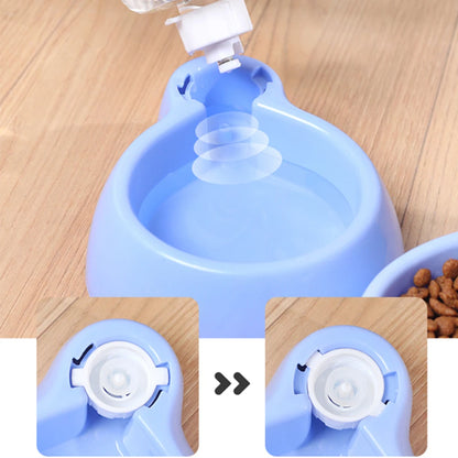 1.8l Pet Automatic Feeder Mushroom Type Anti-tipping Food Bowl Drinking Water Bottle Feeding Bowls For Pet Dogs Cats