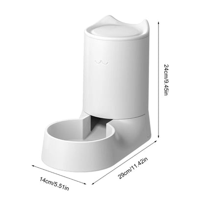 Pet Feeder Water Food Dispenser Automatic for Dogs Cats Re-fill Self Feeding for Small Medium Large Pets B03E