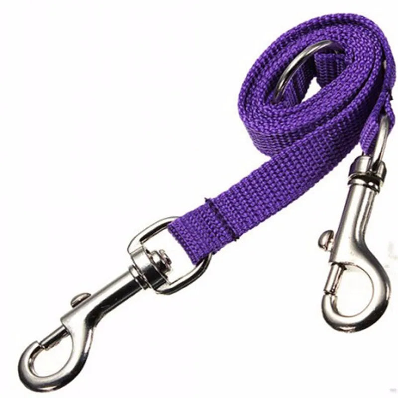 Double Twin Dual Coupler Dog Leash Two in One Strong Nylon V Shape Pet Dog Leash Colorful Two Ways Pet Lead