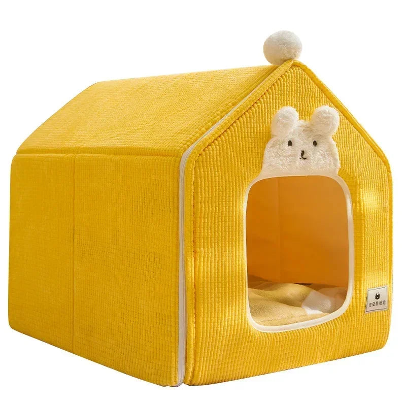 Foldable Dog House Kennel Bed Mat For Small Medium Dogs Cats Winter Warm Cat Bed Nest Pet Products Basket Pets Puppy Cave Sofa