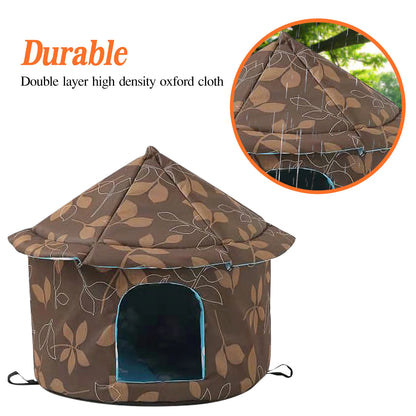 Outdoor Pet Dog House Foldable Bed Soft Winter Camouflage Waterproof Rainproof Cat Kennel House Pet Shelter