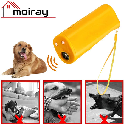 3 in 1 Pet Dog Repeller Anti Barking Stop Bark Training Device Trainer LED Ultrasonic Anti Barking Ultrasonic Without Battery