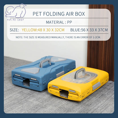 Collapsible Puppy Crate Reusable Folding Breathable Hard Sided Cat Transport Box Pet Carrier for Small Dogs Rabbit Small Animals