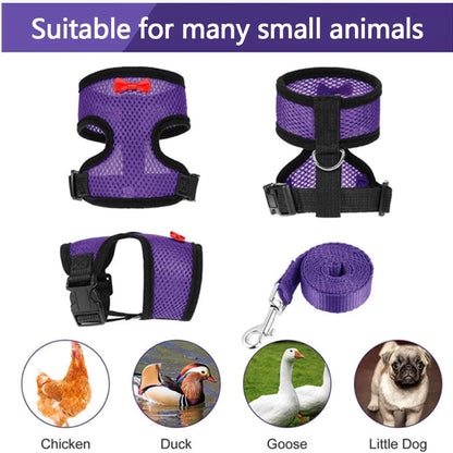 Pet Adjustable Harness Leash for Chicken Puppy Comfortable Breathable Pet Vest for Small Duck Goose Training Collars Accessories