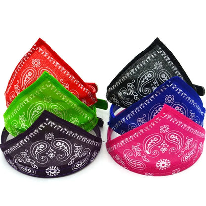 Adjustable Hip-hop Style Dog Cat Bandana Scarf Collar Pet Neckerchief Waterproof Saliva Towel Cotton Triangle Towel Dog Decor