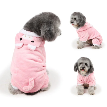 Warm Fleece Dog Clothes Pet Clothes for Small Medium Dogs Comfortable Sweatshirt Pet Hoodies Chihuahua Teddy Costume Ropa Perro