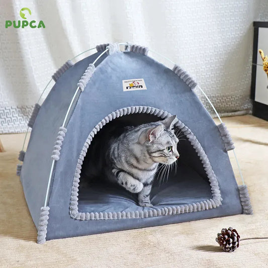 PUPCA Pet Cat Tent Cave Hut Cat Sleep House For Kitten Puppy Playpen Cage Basket Cat Nesk Kennel Small Dog House Bed Chihuahua