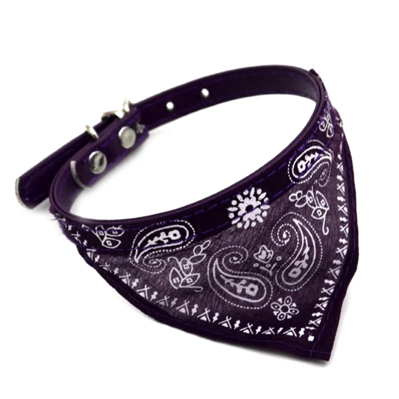 Adjustable Hip-hop Style Dog Cat Bandana Scarf Collar Pet Neckerchief Waterproof Saliva Towel Cotton Triangle Towel Dog Decor