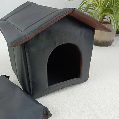 Waterproof Outdoor Pet House Thickened Cat Nest Tent Cabin Pet Bed Tent Shelter Cat Kennel Portable Travel Nest Pet Carrier