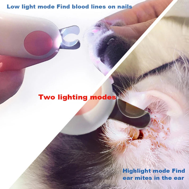 Pet Nail Clipper LED Light Pet Nail Clipper Claw Grooming Scissors for Small Dogs Cats Scissors Dog Professional Accessories