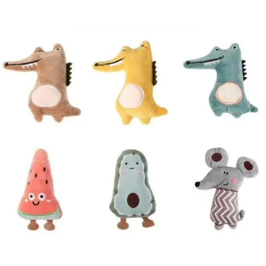 Cartoon Cute Pet Toys Bite Resistant Plush Toy Pet Chew Toy for Cats Dogs Pet Interactive Supplies Puppy Accessories