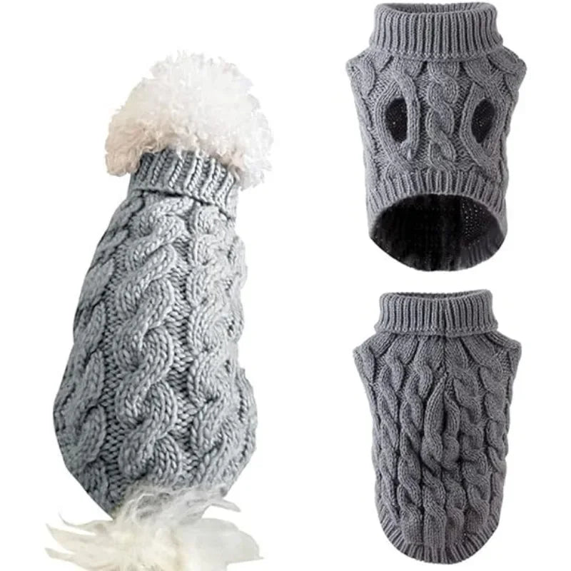 Pet Clothing New Autumn and Winter Warm Pet Turtleneck Sweater Coat Soft Casual Puppy Clothes Woolly T-Shirt Pet Supplies 2023