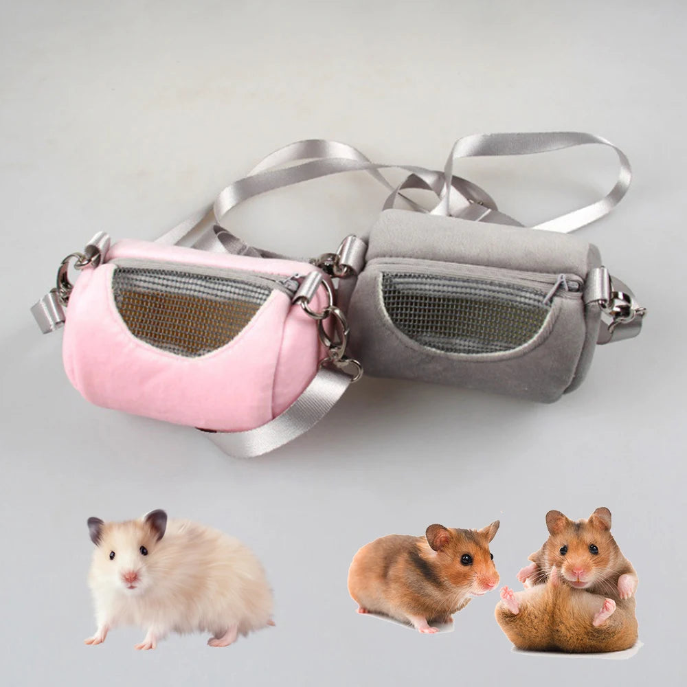 Small Pet Carrier Hamster Travel Bag Breathable Sugar Glider Cage Guinea Pig Pets Carrier Rabbit Ferret Bunny Parrot Sling Bag