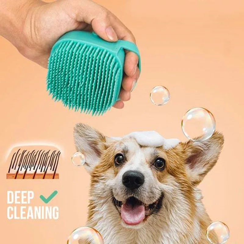 Bathroom Puppy Big Dog Cat Bath Massage Gloves Brush Soft Safety Silicone Pet Accessories for Dogs Cats Tools Mascotas Products