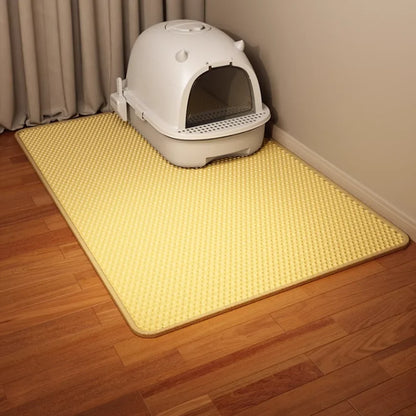 Waterproof EVA Double Layer Cat Litter Box Mat Non-slip Sand Cat Pad Washable Bed Mat Clean Pad Matunder The Cat Litter Box