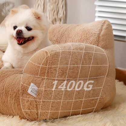 Cat Bed Sofa Winter Warm Pet Detachable Bed Plush Nest Dog Kennel Mats Kitten Deep Sleeping Bed Puppy House Basket Pet Supplies