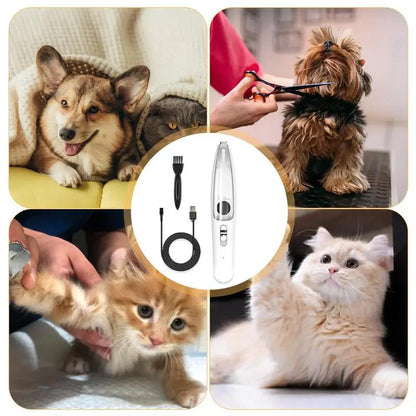 Low Noise Dog Hair Clipper For Paw Fur Grooming Vacuum Pet Hair Cutting Machine Trimmer Shaver For Dog Cats Eyes Ears Face