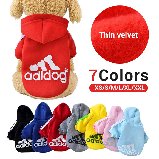 Adidog Dog Clothes Autumn And Winter New Pet Clothes Small Medium Clothes Luxury Puppy Chihuahua Pet Warm Four-Legged Sweater