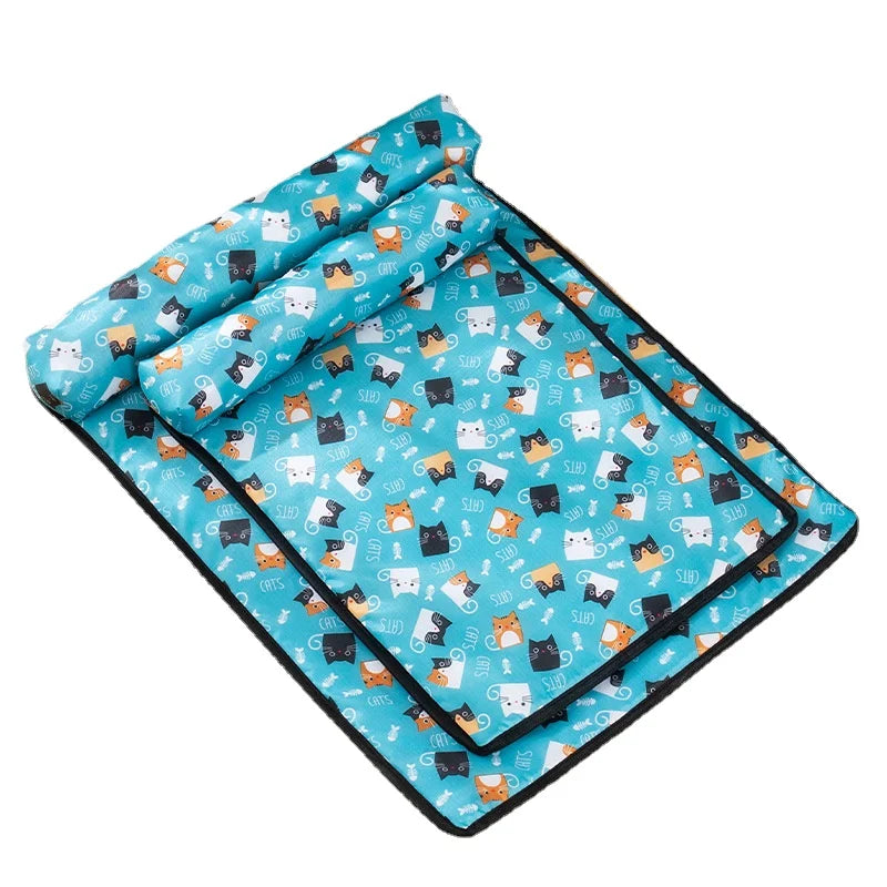 Pet Dog Pillow Cooling Mat Pad Summer Dogs Cats Ice Silk Cooling Blanket Cushion Pet Sofa Kitten Accessories Puppy Supplies