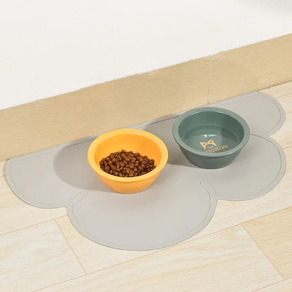 Pet Silicone Food Mat Bowl Pad Leak-Proof Non-Slip Feeding Mats Cushion for Cats Dogs Pet Items