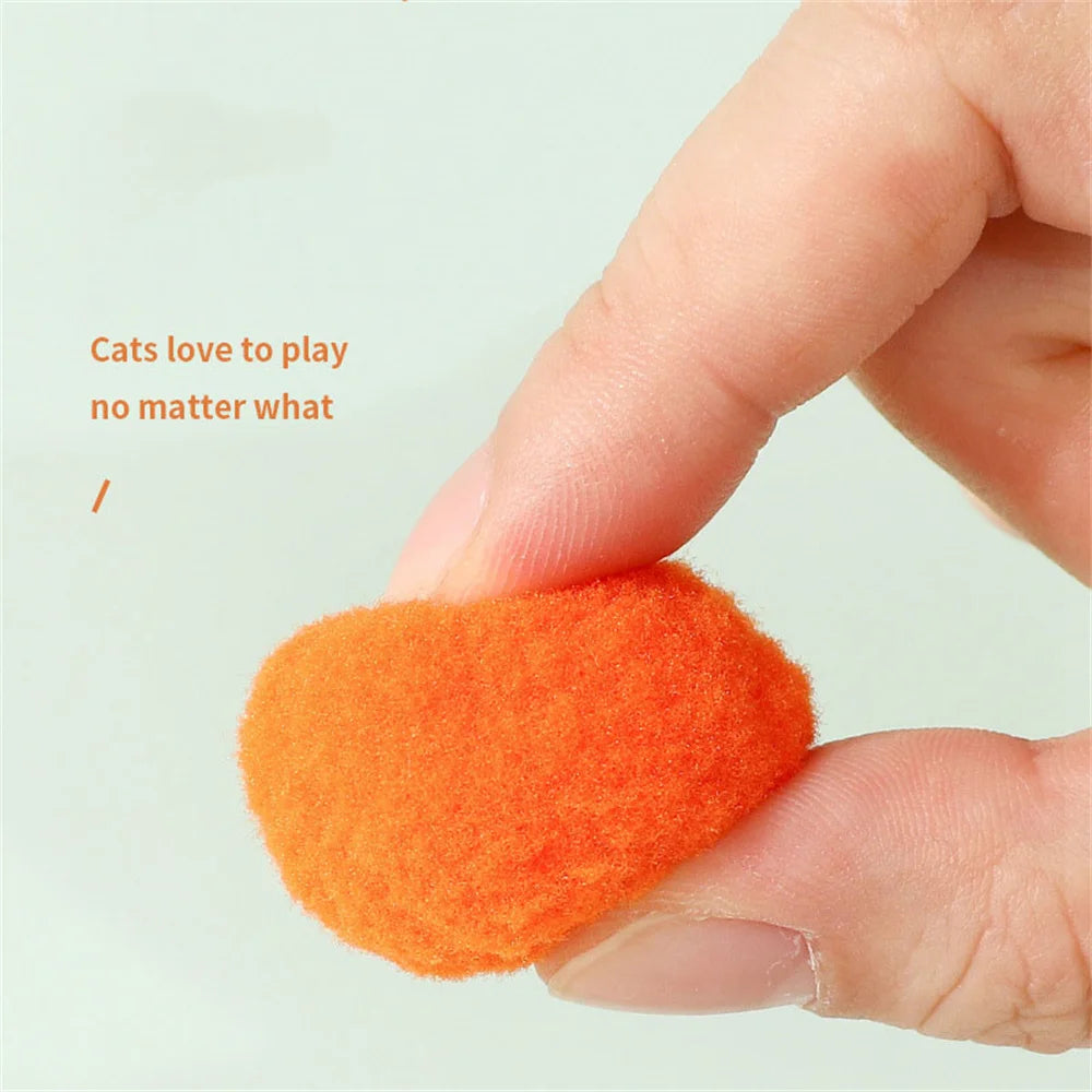 Pet Plush Ball Launcher Toys Set Funny Cats Plastic Shooting Gun Kitten Training Run Interactive Supplies Dog Throwing Toys New