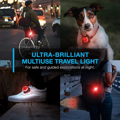 Safety Dog LED Light 4 Modes USB Rechargeable Aluminum Alloy Waterproof Outdoor Night for Pet Collar Harness Leash Accessories